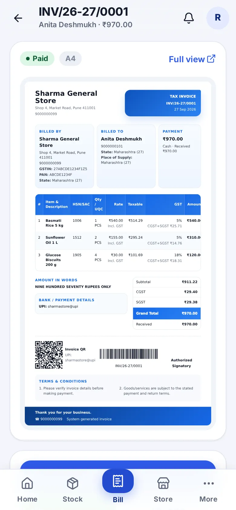 GST invoice